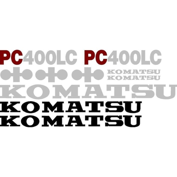 Brand New PC 400LC Komatsu Excavator Decal Set